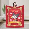 Kuromi Halloween Plaid Blankets Fleece Summer Portable Super Warm Throw Blanket for Home Bedroom Rug Piece