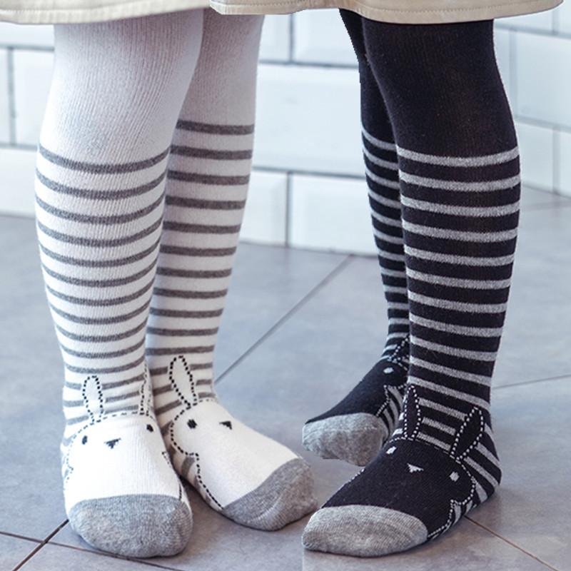Girl Winter Bowknot Tights Cotton Baby Pantyhose Spring Autumn Rabbit Baby Socks Baby Pantyhose Children's Pants Leg Warmers