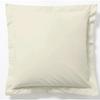 Pillowcase - Ecru - 65x65 Cm - 100% Cotton - Piped Flat Ruffle - Very Tight Weave