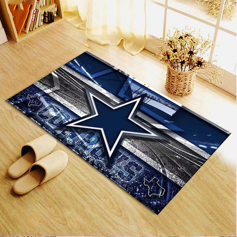 Tappeto Dallas Cowboys per Soggiorno Camera da Letto Casa Decorazione Divano, Tappetino Antiscivolo per Giochi Bambini
