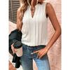 Gilet estivo da donna Temperamento alla moda Top senza maniche con scollo a V pieghettato elegante