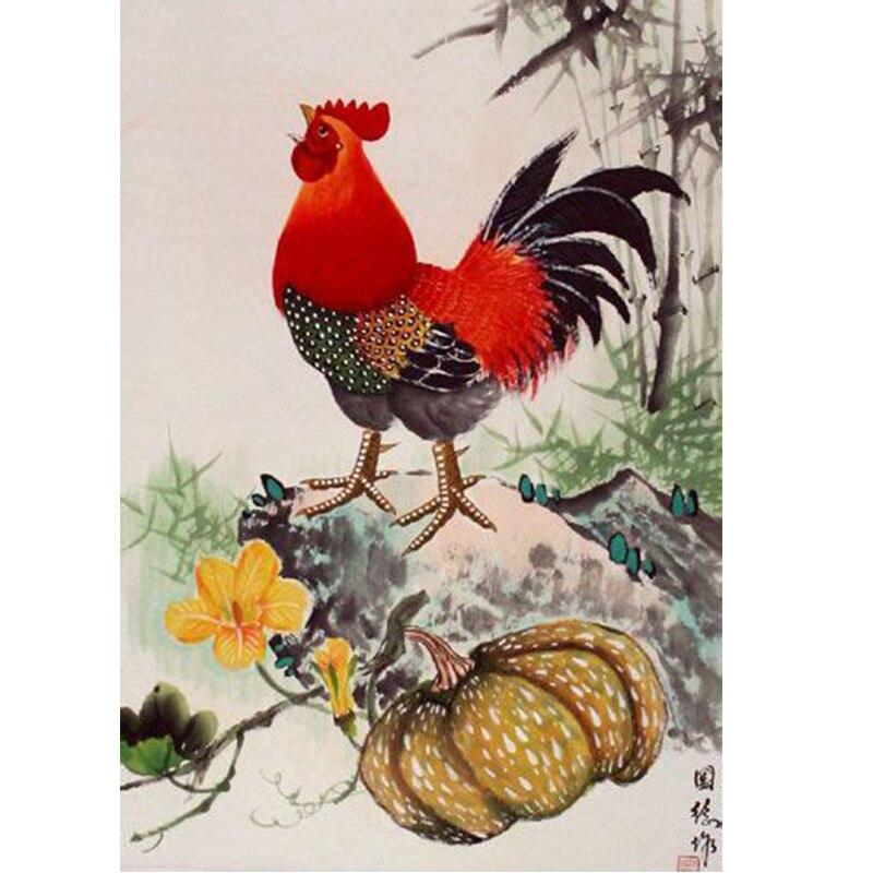 Volle quadratische Runde Diamant Malerei Hahn Henne Huhn Diamant Stickerei Kreuzstich Mosaik Bild Strass Home Decor Geschenk