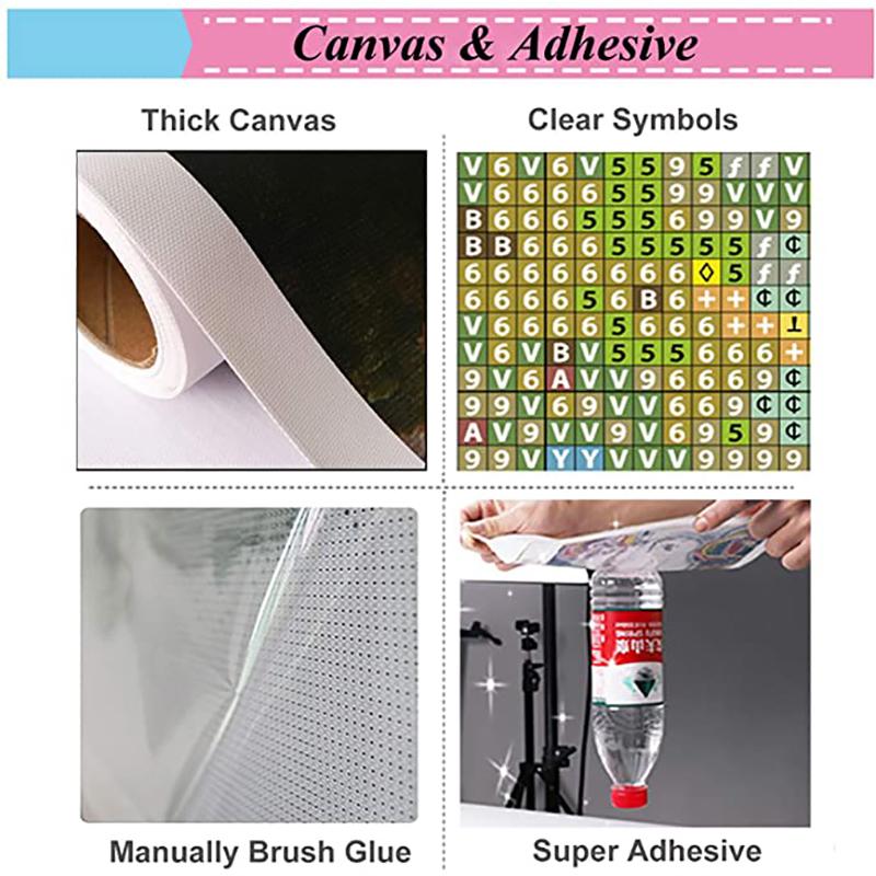 5D DIY Diamond Painting Cute Bunny Cross Stitch Kit Mosaic Diamond Embroidery Rose Full Round Square Drill Home Decoration
