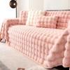 Thicken Sofa Covers Rabbit Plush Sofa Towels Non-slip Couch Slipcover Soild Color Universal Sofa Mat For Living Room Modern Home
