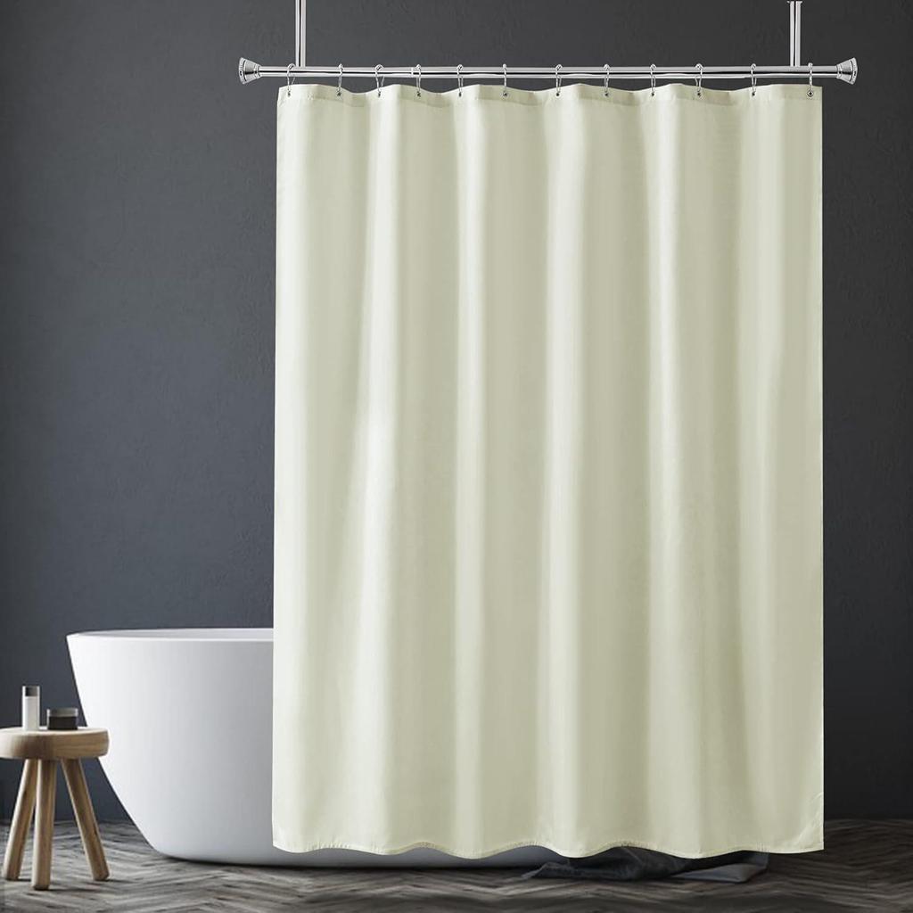 Solid Color Waterproof Polyester Shower Curtain - Opaque Bathroom Divider