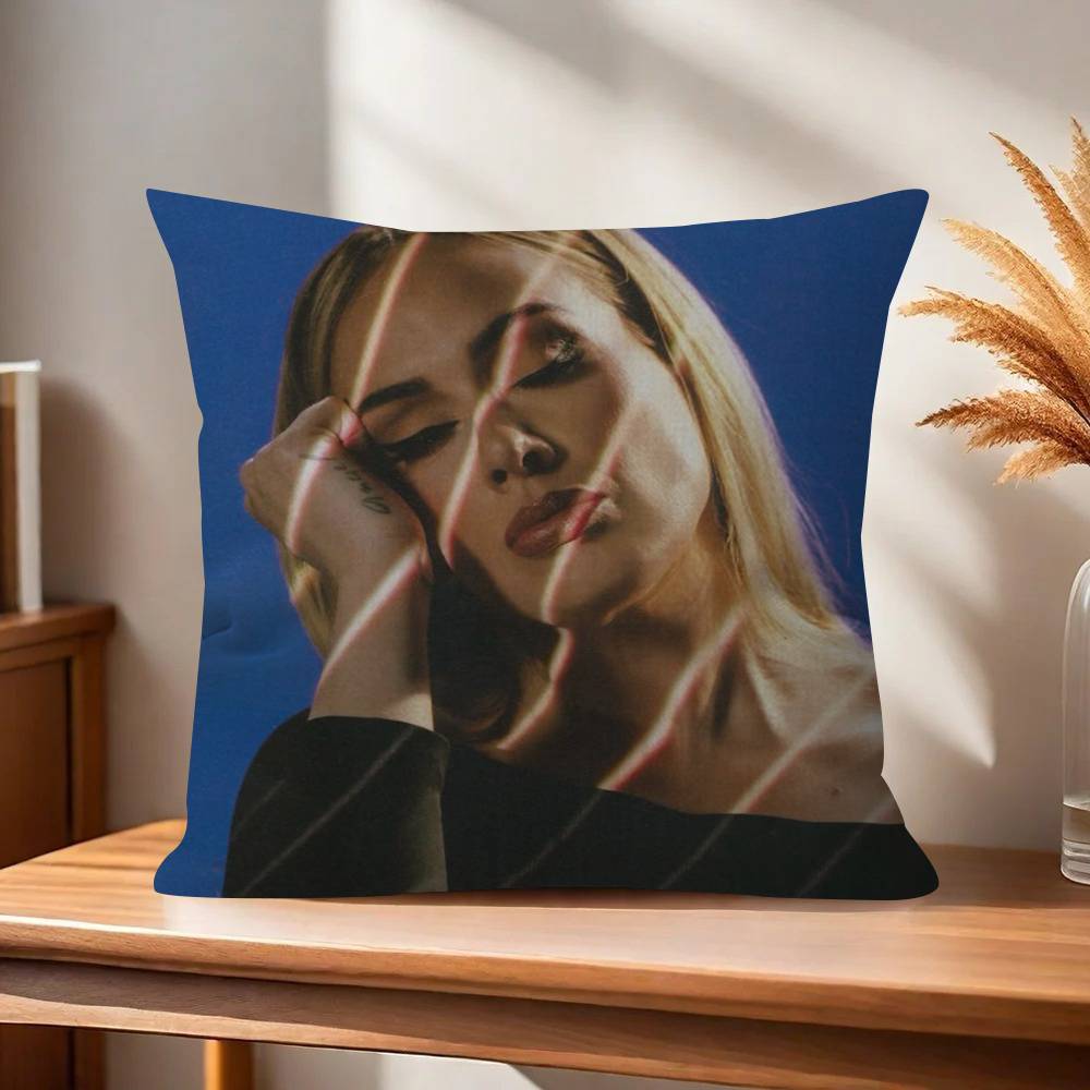 Singer Adele black  Pillow Covers Cartoon Sofa Decorative Home Doublesided Printing Short Plush Cute Cushion Cover