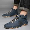 New  Handmade Leather Men Boots Fashion Autumn Sneakers Breathable Design Men's Casual Shoes Outdoor Men Ankle Winter Boots