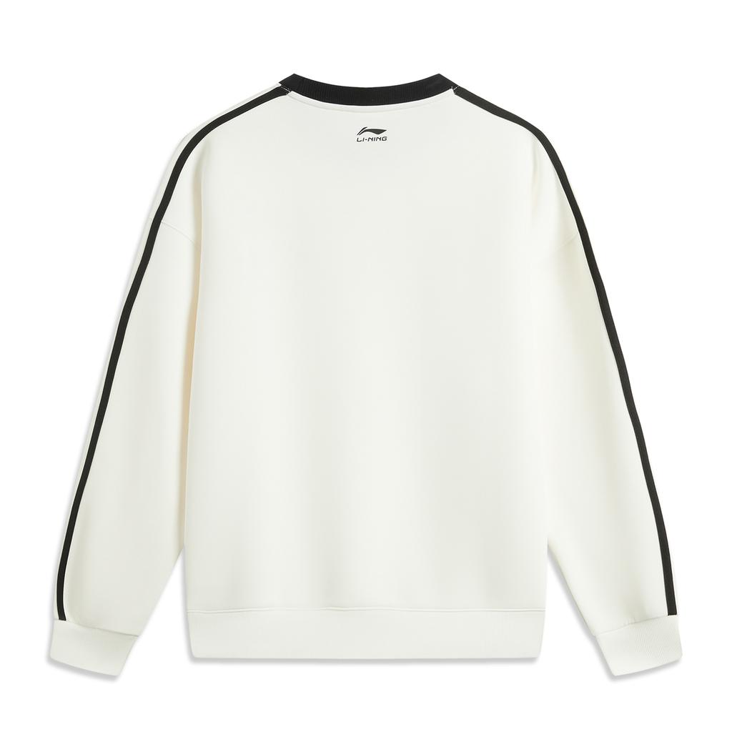 Li Ning Sports Life Collection Sweatshirt Unisex Ivory/Black AWDV397-10