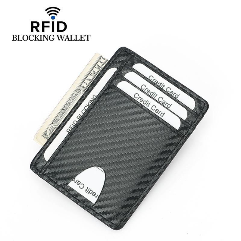 2020 Carbon Fiber RFID Anti-theft Slim Wallet - Stylish Leather Card Holder