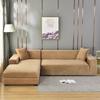 Elastic Velvet Sofa Cover Turquoise Blue Corner Chaise Lounge Anti Cat Scratch Stretchable Sofa Cover For Living Room