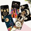 Coque en TPU noir pour Samsung Galaxy M53 M13 M62 A12 A22 A22S A32 A42 A52 A52S A72 4G 5G A20S La Fantaisie de la Lune