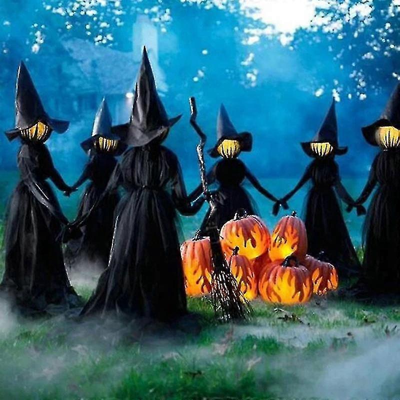 Lâmpada de Jardim de Bruxa 1/3 Peças Decoração de Halloween Conjunto de Decoração de Bruxa Controle de Voz por Som Fluxo e Som Casa Assombrada