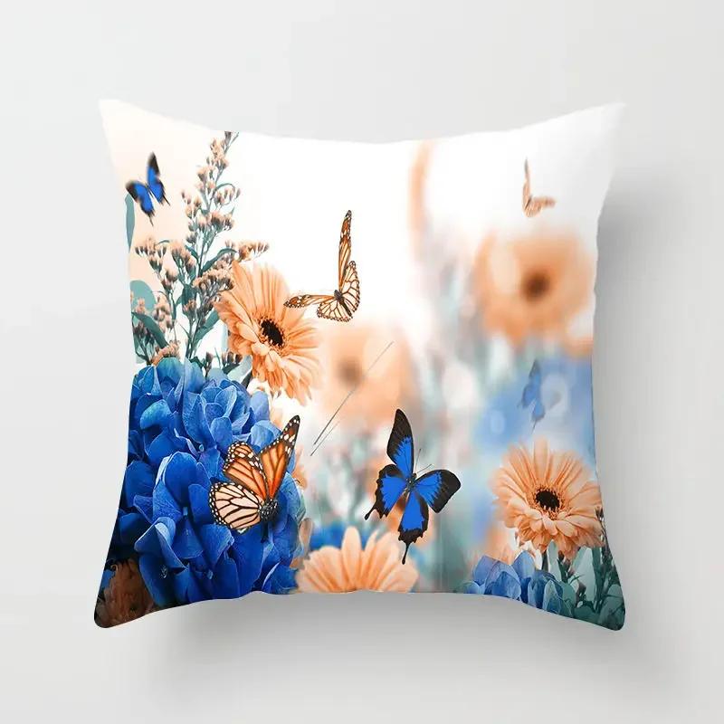 Decorative Home Pillows Retro Butterfly Soft Throw Pillow Cover For Living Room For Sofa Couch Cushion Cover X Pillow 89P