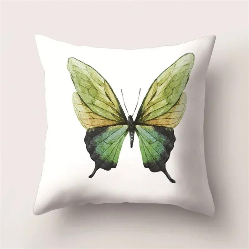 Beautiful Butterfly Print Decorative Pillow Cover Car Sofa Square Cushion Pillow Cover