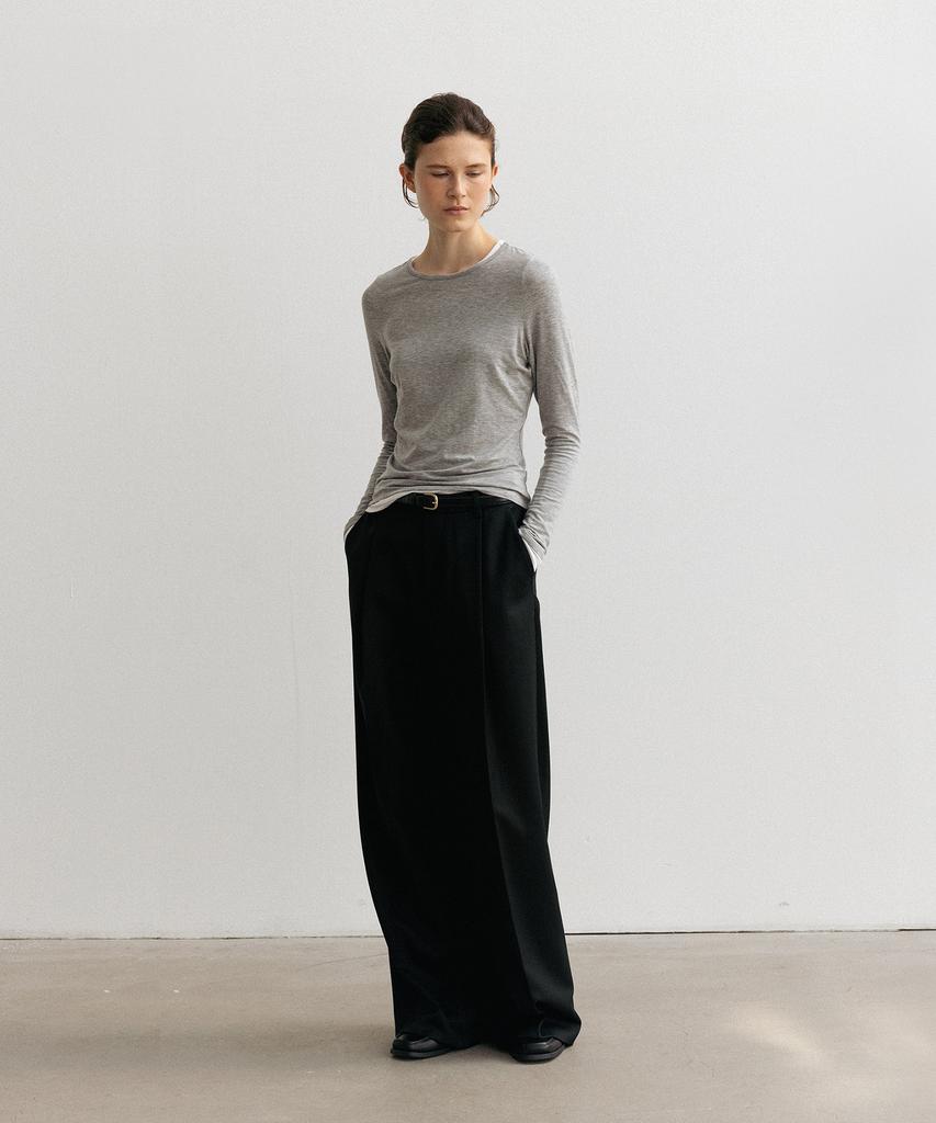 Beullaengkeulumumeon Mild Wool Pants_Black