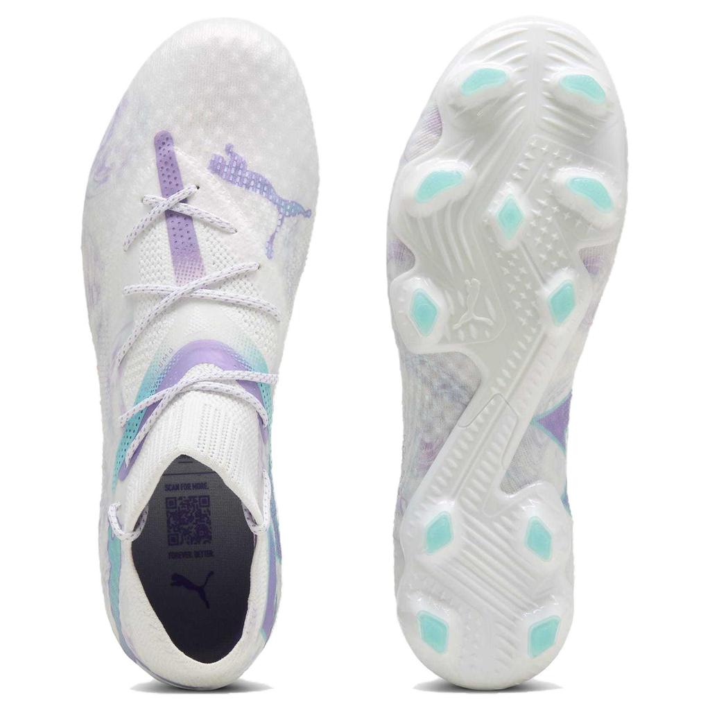 Puma FUTURE 7 ULTIMATE Soccer Shoes Women's Low Top White Purple Blue 108182-01