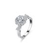 S925 zilveren ring D kleur 1ct moissanite kruis rij ring voor vrouwen volledige diamanten trouwring voorstel diamanten ring cadeau voor vriendin