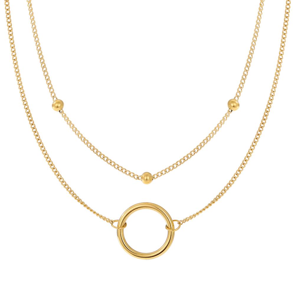 Party Carnival Jewelry Versatile Fashion Ring Luxury Pendant Necklace Girl Gift Beautiful 2 Piece Necklace Combination Sweater Chain