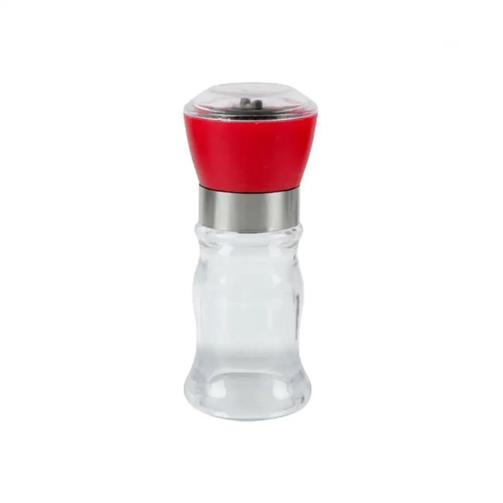 Salt and Pepper Grinder Refillable Plastic Grinder with Adjustable Kibble Portable Spice Jar Container Spice Grinder  Kitchen