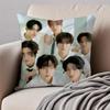 Fashion KPOP BOY TEAM EENHYPENS Cushion Cover Pillowcase Antidustmite Invisible Zipper Short Plush Sofa Cushion