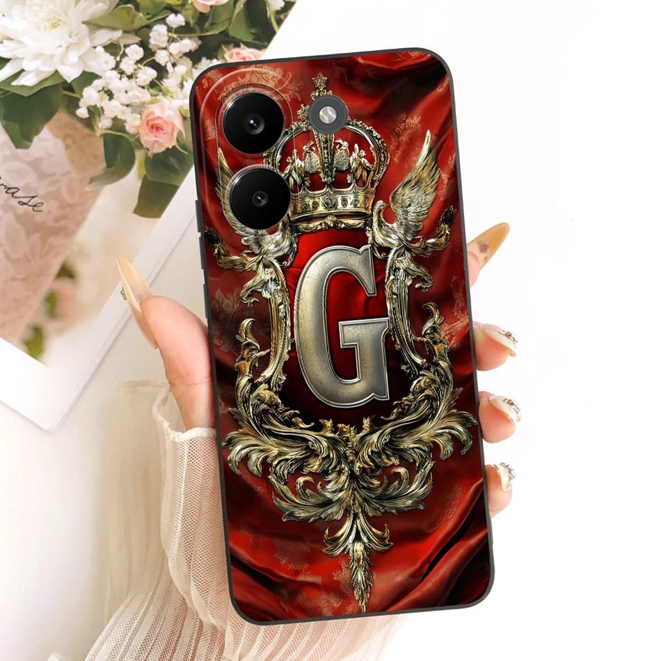 For Xiaomi Poco X8 Pro / X8 Pro Max Feather Crown Initial Letter Phone Case For Poco X8Pro X 8 Pro Max 5G Soft Silicone Cases