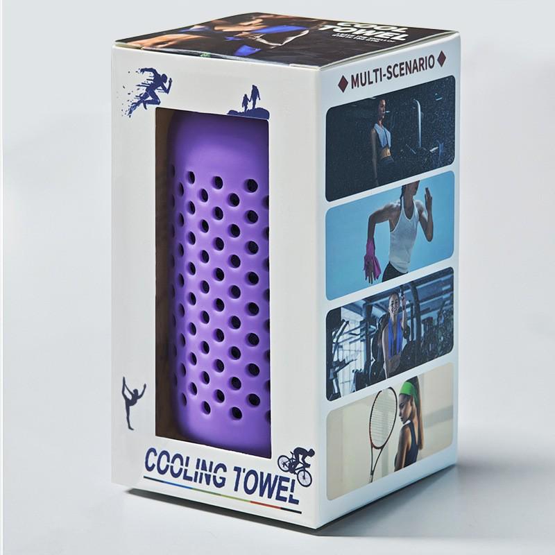 Customizable Quick-Dry Cooling Towel with Silicone Sleeve for Gym, Travel, and Sports