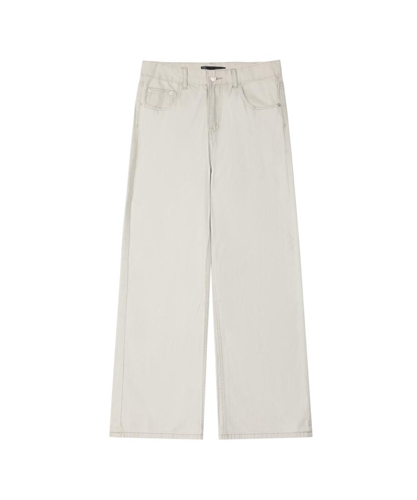 Ledeoli Washed Cotton Pants [Sand Grey]