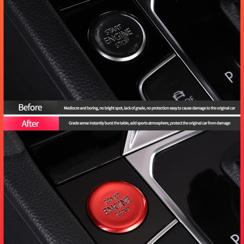 Car Door Unlock Button Decorative Sticker Suitable For Volkswagen Vw New CC One Click Start P Gear Interior Button