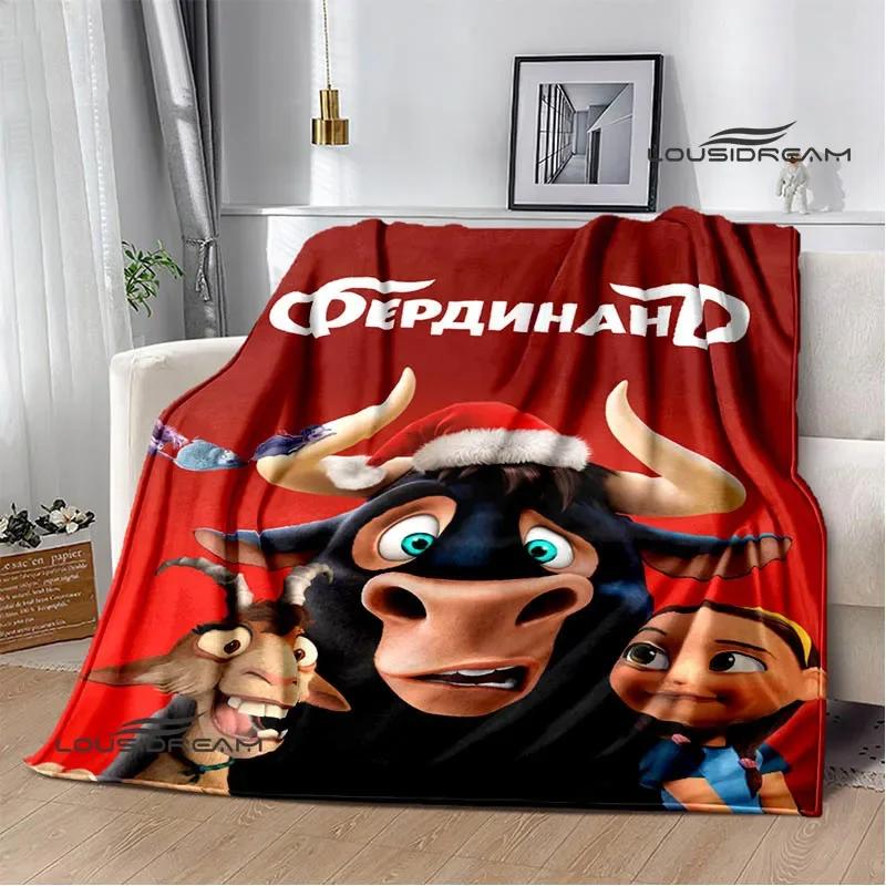 Ferdinand Cartoon Aufdruck Decke Schöne Warme Decke Flanell Weich und Bequem Haus Reise Decke Geburtstagsgeschenk