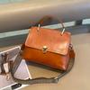 Women's Bag Fashion Large Capacity Single Shoulder Crossbody Bag with Genuine Leather Top Layer Cowhide Handbag Small Square Bag