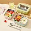 Mikrowellengeeignete 304 Edelstahl Lunchbox mit Fächern, stapelbar, auslaufsicher, Studenten-Bento-Box, Lebensmittelbehälter für kalte und warme Speisen