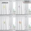 JINRUN Bathroom Thickened Waterproof Curtain Mildew Proof Shower Curtain Shower Partition Curtain Shower Curtain Bathroom Curtain Free Perforation