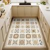Kitchen Floor Mat PVC Waterproof Non Slip Oil Proof Large Area Rug Easy To Clean Durable Leather Carpet For Home
