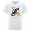Frenchies Dachshund Pug Mens T-Shirts Loose Fashion Oversize Clothes Summer Anti-Wrinkle T Shirts Hip Hop Streetwear Cotton Tops