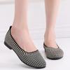 Old Beijing Cloth Shoes Women's New Summer Soft-soled Non-slip Hollowed-out Breathable Fly-woven Flat-soled Walking and One-pedal Mother Shoes