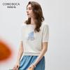 Kemon Boca Women's Silk Blend Casual Short Sleeve T-Shirt