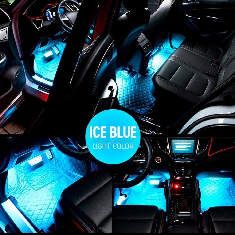 RGB Car LED Footwell Lights USB Powered Car Interior LED Lights  Car Floor Decor