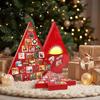 Decorative Tree Shaped Box Christmas Advent Calendar Box, DIY Surprising Paper Hole Punch Surprise Gift Fillable Countdown for Candy Small Toys, Xmas