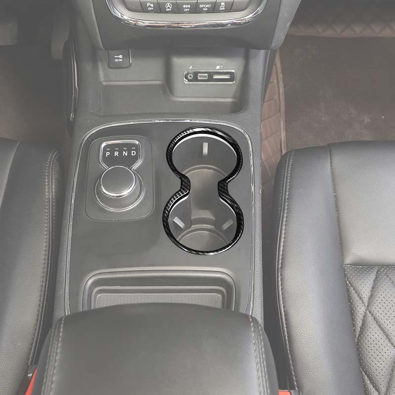 ABS-Front-Getränkehalter-Dekorationsabdeckungsaufkleber passend für Jeep Grand Cherokee 2011–2021, Innenausstattung