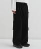 DRAW FIT Layered Cargo Pocket Corduroy Pants [Black]