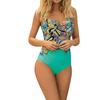 Women Summer Backless Sexy Print Swimwear Beachwear Siamese Swimsuit Bikini 
