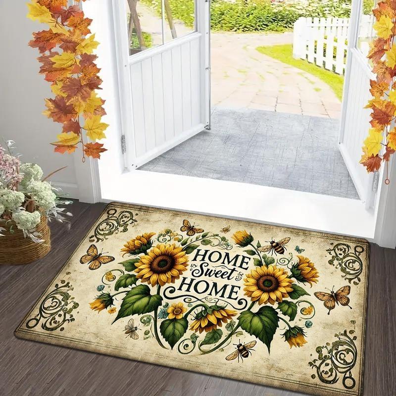 1PC Checkerboard Pattern Kitchen Rugs Non-Slip Door Mats Pop Design Living Room Rugs Bath Mat Carpet for Home Sink Laundry Decor