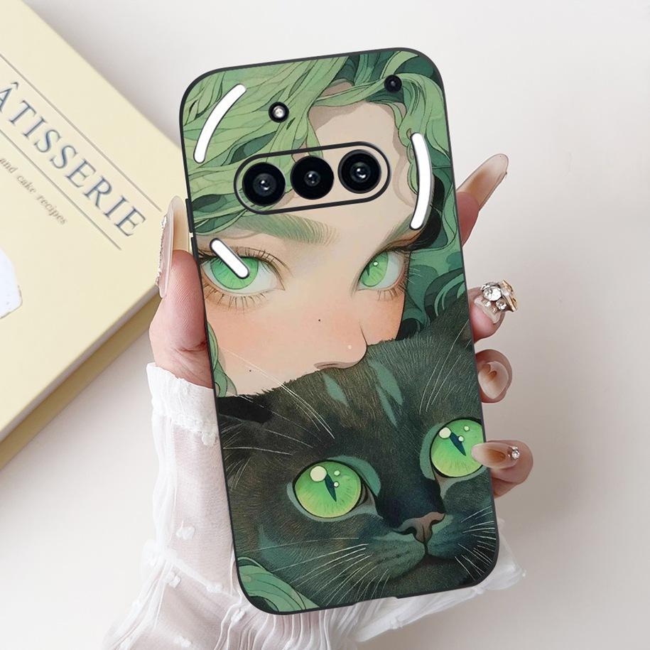 For Nothing Phone 3A Case A059 Cover Fashion Flower Soft Silicone Black Shockproof Cover On Nothing Phone3A 3 A 3APro A059P Capa