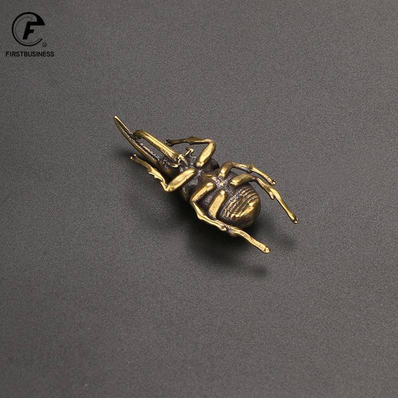 Soild Brass Cricket Figurines Miniatures Desktop Ornaments Tricky Spoof Insect Toy Retro Animal Small Statue Crafts Decorations