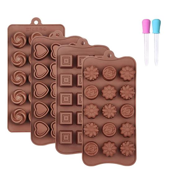 1 Ensemble Moule à Gâteau Silicone Moule à Chocolat Résistant à la Chaleur Multifonctionnel Moule à Bonbons et Bougies pour Bricolage Cuisson Utilisation Cuisine