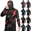 Men's Shirt With Mask Lightweight Long Sleeve Hooded Hiking Fishing Performance