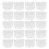 20Pcs Bird Food Bowl Plastic Parrot Water Feeding Cup Birdcage Feeder Trough Set Kit White 11x6cm /