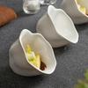 Ceramic Seasoning Dish Chinese New Household Flower Shape White Hot Pot Sauce Dish High Aesthetic Creative Cold Dish Small Bowl