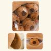 Capybara Plush Snack Bag Pad with Zipper Design Soft Stuffed Toy with 3-6 Mini Capybara Dolls Inside Transparent Abdomen Cute Hugging Pillow for Kids