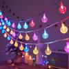 Waterproof LED Solar Crystal Ball String Lights for Outdoor Camping and Christmas Decoration